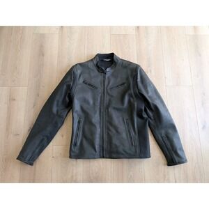 DUCATI DAINESE LEATHER JACKET SIZE 52 BLACK BEAUTIFUL WOW FACTOR RARE